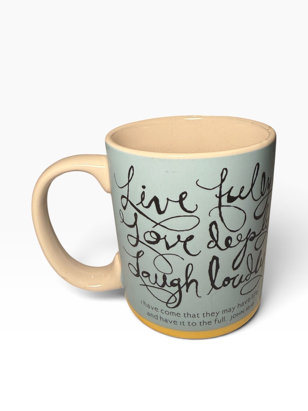 Dayspring Christian John 10:10 Verse Vintage/Retired Mug #47689 EUC